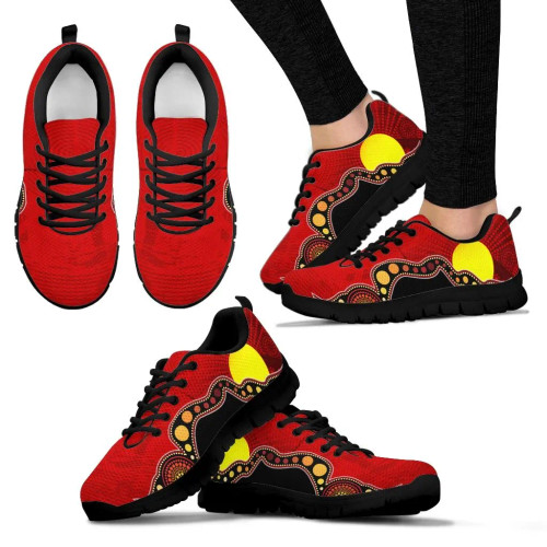 Australia Aboriginal Inspired Sneakers - Australia Aboriginal Inspired Life Style Flag Circle Dot Painting Art Australia Aboriginal Inspired Sneakers - Australia Aboriginal Inspired Life Style Flag Circle Dot Painting Art