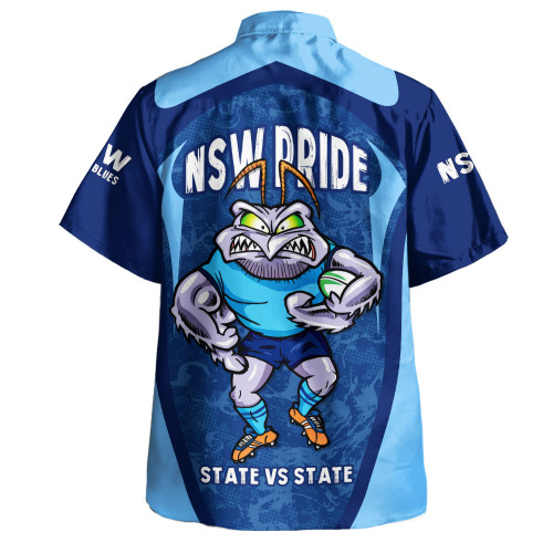 New South Wales Blues Hawaiian Shirt State Vs State Pride Battle