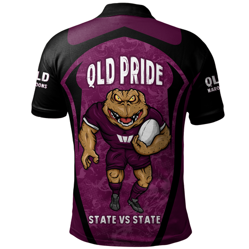 Queensland Maroons Polo Shirt State Vs State Pride Battle