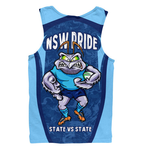 New South Wales Blues Men Singlet State Vs State Pride Battle