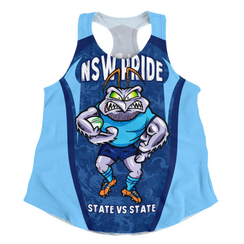 New South Wales Blues Women Racerback Singlet State Vs State Pride Battle