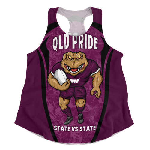 Queensland Maroons Women Racerback Singlet State Vs State Pride Battle