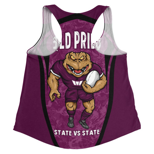 Queensland Maroons Women Racerback Singlet State Vs State Pride Battle