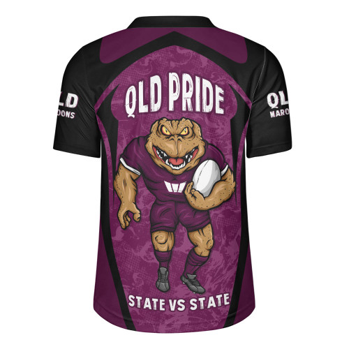 Queensland Maroons Rugby Jersey State Vs State Pride Battle
