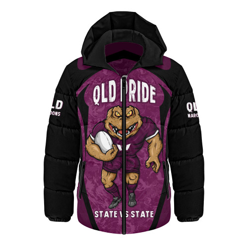 Queensland Maroons Hooded Padded Jacket State Vs State Pride Battle