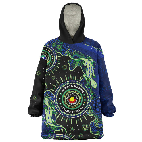 Indigenous Australian Aboriginal Snug Hoodie Sacred Tracks Of Lizard Naidoc Spirit