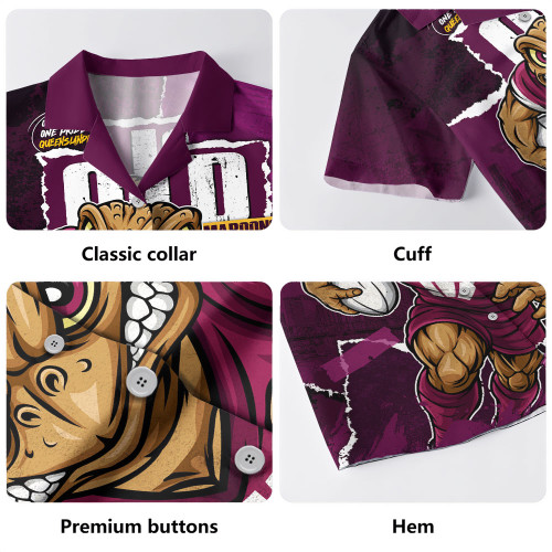 Queensland Maroons Hawaiian Shirt Ripped Origin Power Unleashed