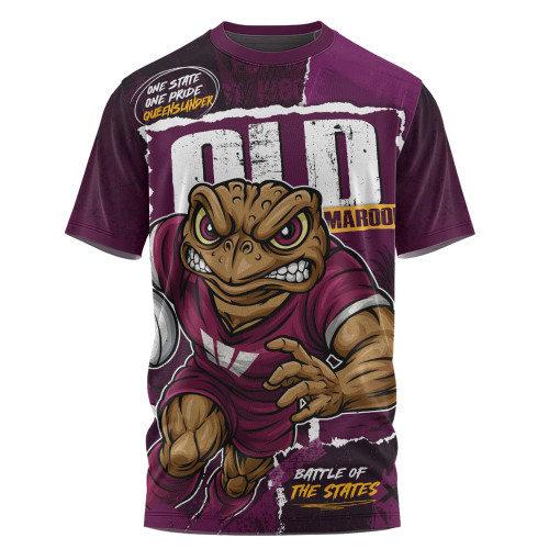 Queensland Maroons T-Shirt Ripped Origin Power Unleashed