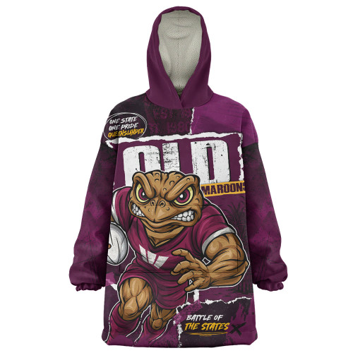 Queensland Maroons Snug Hoodie Ripped Origin Power Unleashed