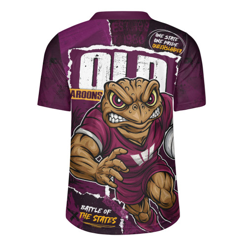 Queensland Maroons Rugby Jersey Ripped Origin Power Unleashed