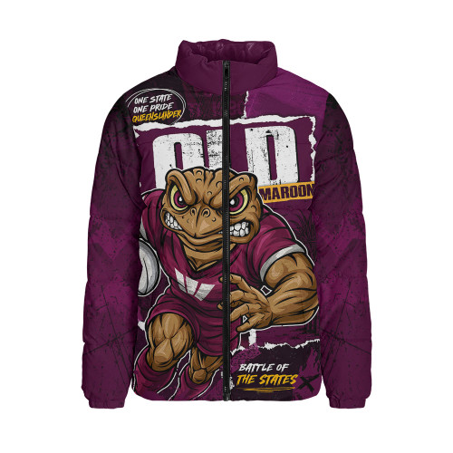 Queensland Maroons Padded Jacket Ripped Origin Power Unleashed