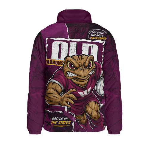 Queensland Maroons Padded Jacket Ripped Origin Power Unleashed