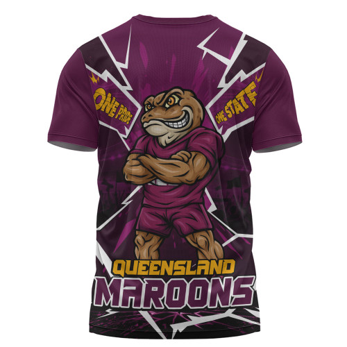 Queensland Maroons T-Shirt Cracked Origin Fury Rise