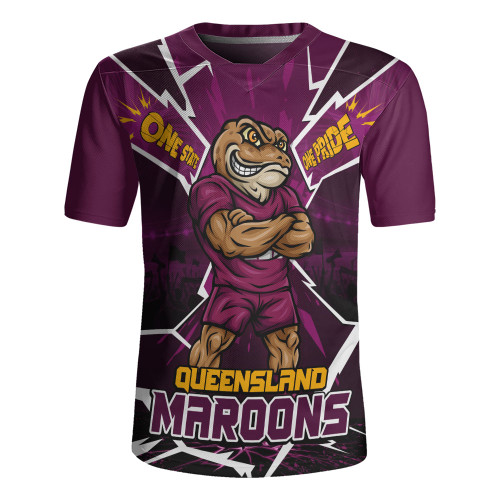 Queensland Maroons Rugby Jersey Cracked Origin Fury Rise
