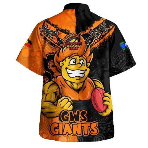 GWS GIANTS Hawaiian Shirt NAIDOC Week One Spirit One Pride