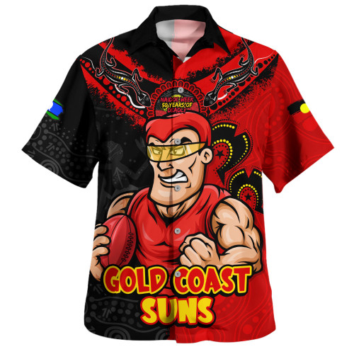 Gold Coast SUNS Hawaiian Shirt NAIDOC Week One Spirit One Pride