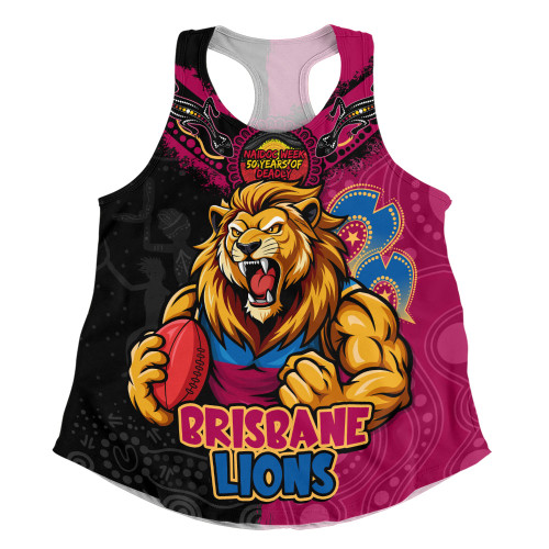 Brisbane Lions Women Racerback Singlet NAIDOC Week One Spirit One Pride