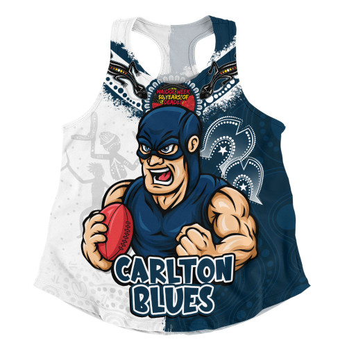 Carlton Women Racerback Singlet NAIDOC Week One Spirit One Pride