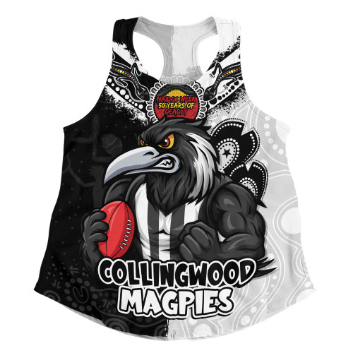 Collingwood Women Racerback Singlet NAIDOC Week One Spirit One Pride