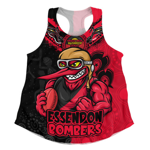 Essendon Women Racerback Singlet NAIDOC Week One Spirit One Pride