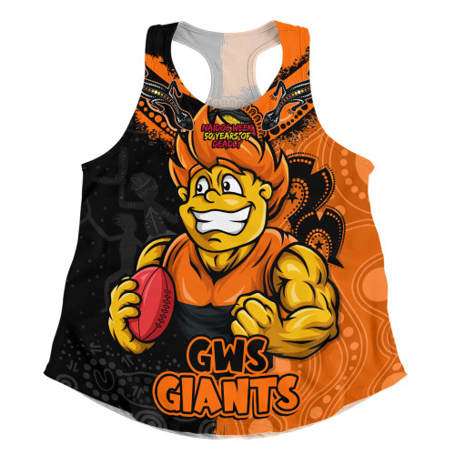 GWS GIANTS Women Racerback Singlet NAIDOC Week One Spirit One Pride