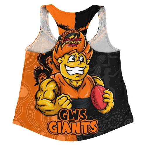 GWS GIANTS Women Racerback Singlet NAIDOC Week One Spirit One Pride
