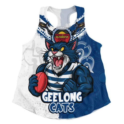 Geelong Cats Women Racerback Singlet NAIDOC Week One Spirit One Pride