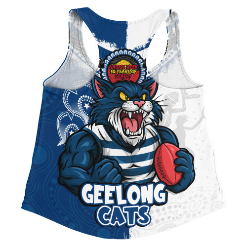 Geelong Cats Women Racerback Singlet NAIDOC Week One Spirit One Pride