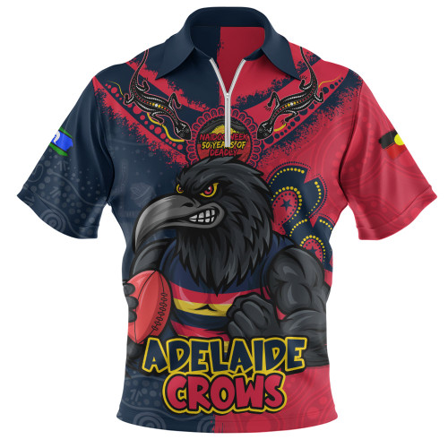 Adelaide Crows Zip Polo Shirt NAIDOC Week One Spirit One Pride