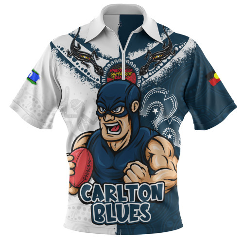 Carlton Zip Polo Shirt NAIDOC Week One Spirit One Pride