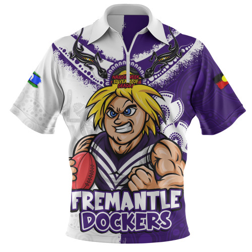 Fremantle Zip Polo Shirt NAIDOC Week One Spirit One Pride