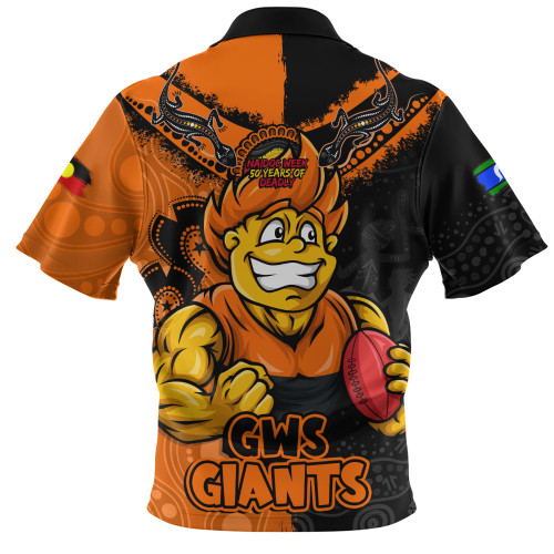 GWS GIANTS Zip Polo Shirt NAIDOC Week One Spirit One Pride