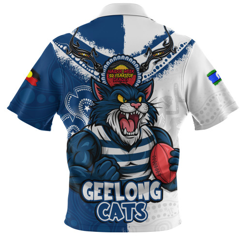 Geelong Cats Zip Polo Shirt NAIDOC Week One Spirit One Pride