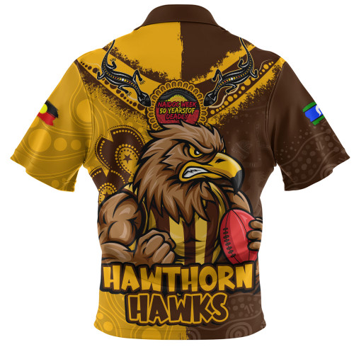 Hawthorn Zip Polo Shirt NAIDOC Week One Spirit One Pride