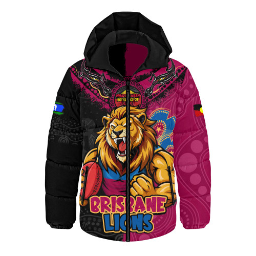 Brisbane Lions Hooded Padded Jacket NAIDOC Week One Spirit One Pride