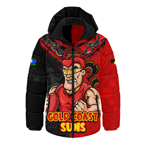 Gold Coast SUNS Hooded Padded Jacket NAIDOC Week One Spirit One Pride