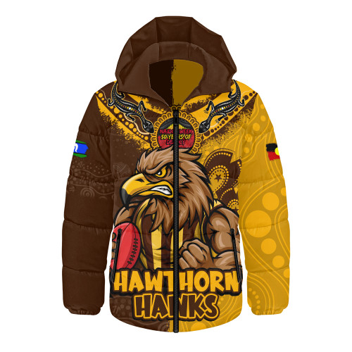 Hawthorn Hooded Padded Jacket NAIDOC Week One Spirit One Pride