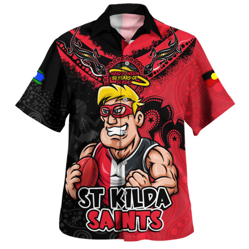 St Kilda Hawaiian Shirt NAIDOC Week One Spirit One Pride