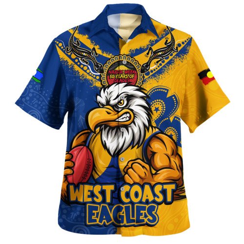 West Coast Eagles Hawaiian Shirt NAIDOC Week One Spirit One Pride