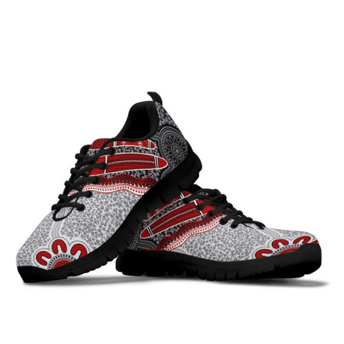 Australia Aboriginal Inspired Sneakers - Indigenous Boomerang and Lizard Art Australia Aboriginal Inspired Sneakers - Indigenous Boomerang and Lizard Art