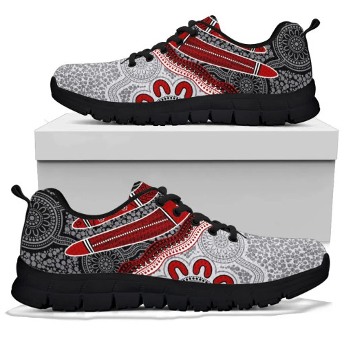 Australia Aboriginal Sneaker - Indigenous Boomerang and Lizard Art Australia Aboriginal Sneaker - Indigenous Boomerang and Lizard Art