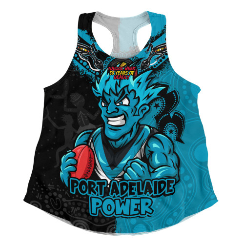 Port Adelaide Women Racerback Singlet NAIDOC Week One Spirit One Pride
