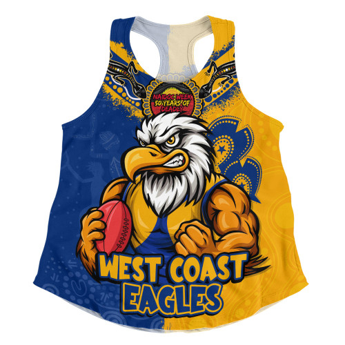West Coast Eagles Women Racerback Singlet NAIDOC Week One Spirit One Pride