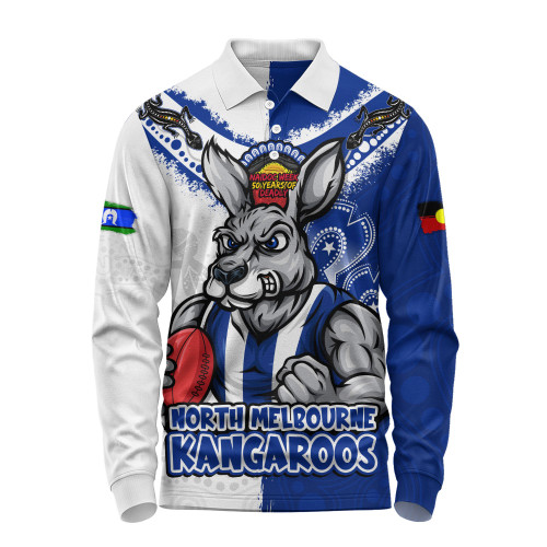 North Melbourne Long Sleeve Polo Shirt NAIDOC Week One Spirit One Pride