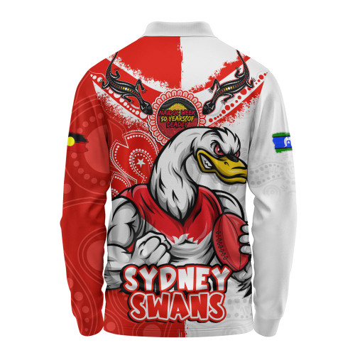 Sydney Swans Long Sleeve Polo Shirt NAIDOC Week One Spirit One Pride