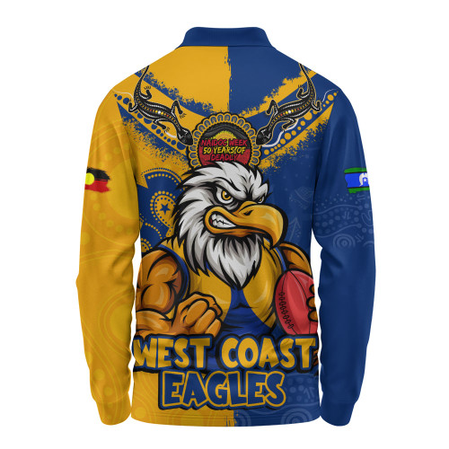 West Coast Eagles Long Sleeve Polo Shirt NAIDOC Week One Spirit One Pride