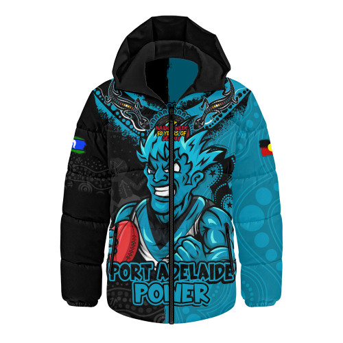 Port Adelaide Hooded Padded Jacket NAIDOC Week One Spirit One Pride