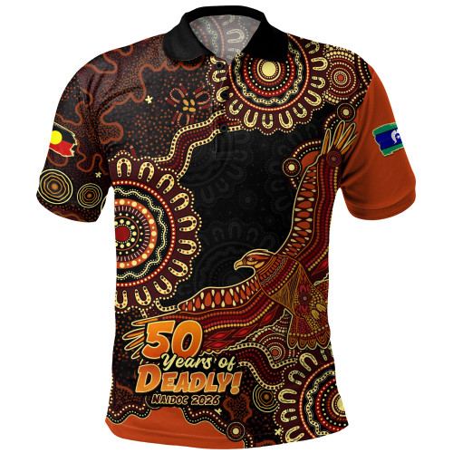 Indigenous Australian Aboriginal Polo Shirt Naidoc Eagle Spirit Of Country