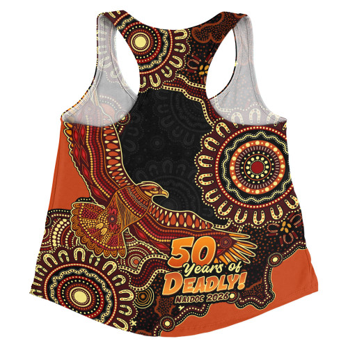 Indigenous Australian Aboriginal Women Racerback Singlet Naidoc Eagle Spirit Of Country