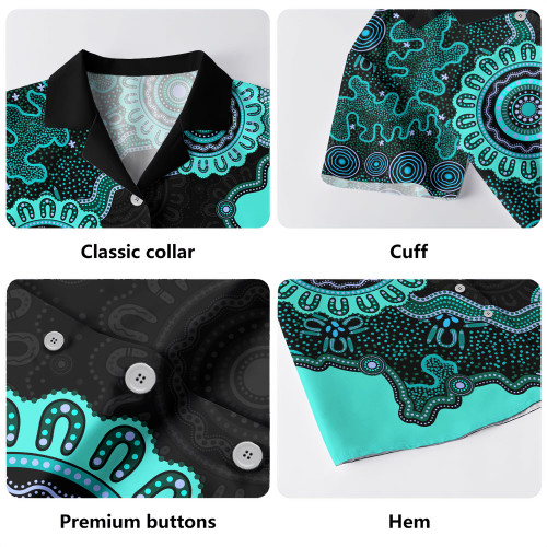 Indigenous Australian Aboriginal Hawaiian Shirt Connected By Flow And Spirit